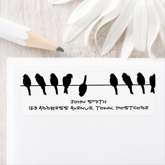 Étiquette Birds on a wire - dare to be different (En situation)