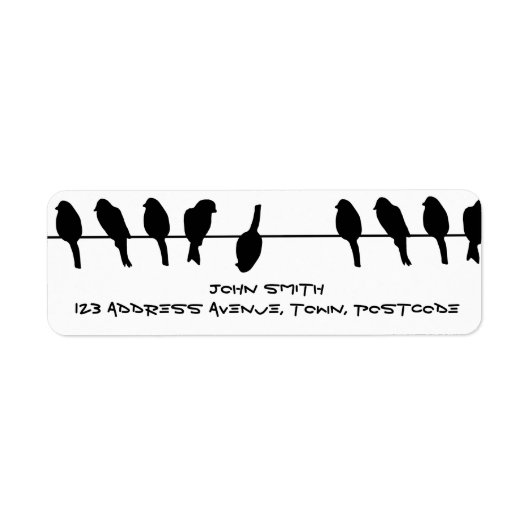 Étiquette Birds on a wire - dare to be different (Devant)