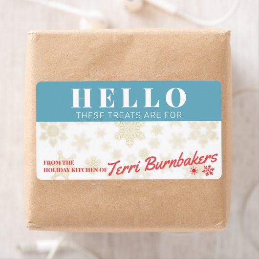 Étiquette biscuits de Noël faits maison à partir de (En situation)