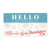 Étiquette biscuits de Noël faits maison à partir de (Devant)