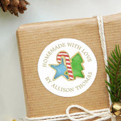 Étiquette Biscuits de Noël Faits Maison avec Amour