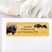 Étiquette Bison dans Yellowstone Adresse de retour (En situation)