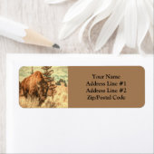 Étiquette Bison sauvage des bois (En situation)