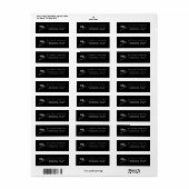 Étiquette Black 50 et fabuleux script Anniversaire (Feuille entière)