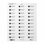 Étiquette Black and White Custom Logo Address Labels (Feuille entière)