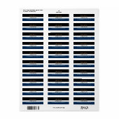 Étiquette Black Blue Bold Texte tendance Design moderne (Feuille entière)