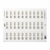 Étiquette Black Bow Attache ses trente 40e anniversaire (Feuille entière)