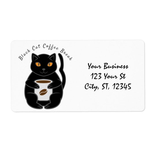 Étiquette Black Cat Coffee Break Thunder_Cove (Devant)