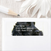 Étiquette Black Cocker Spaniel Adresse de retour (En situation)