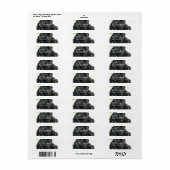 Étiquette Black Cocker Spaniel Adresse de retour (Feuille entière)