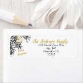 Étiquette Black Gold Botanical Return Adresse (En situation)