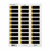 Étiquette Black Gold Fleur de lis (Feuille entière)