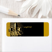 Étiquette Black Gold Fleur de lis (En situation)