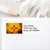 Étiquette Black Grunge Nouveau Mexique (En situation)