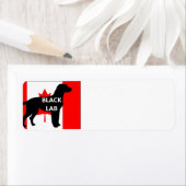 Étiquette black lab name silo Canadian-Flag (En situation)