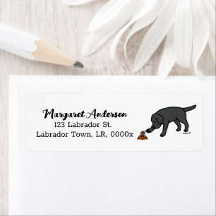 Étiquette Black Labrador Friendly Adresse de retour