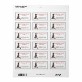 Étiquette Black Labrador Retriever Home Adresse de retour (Feuille entière)