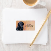 Étiquette Black Labrador Souriant dans la lumière (En situation)