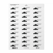 Étiquette Black Labrador Watching Adresse de retour (Feuille entière)