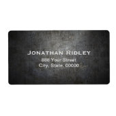 Étiquette Black METAL Shipping Labels (Devant)