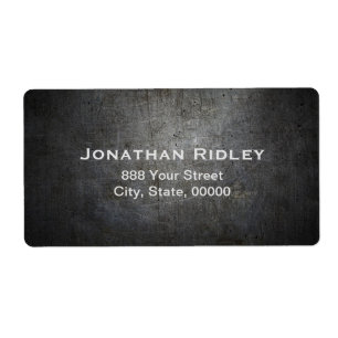 Étiquette Black METAL  Shipping Labels