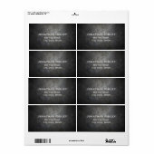 Étiquette Black METAL Shipping Labels (Feuille entière)