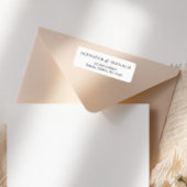 Étiquette Black Modern Simple Script Adresse