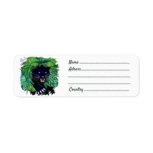 Étiquette Black Panther Spirit of the Jungle (Devant)