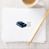 Étiquette Black POW voiture classique personnalisée (En situation)