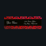 ÉTIQUETTE BLACK RED BURGUNDY DAMASK<br><div class="desc">Elégant, classe, unique design d'adresse de retour avec pierres gemmes vibrantes par Bulgan Lumini (c) .Facile à customiser avec votre propre texte comme une étiquette de faveur de mariage, rsvp, enregistrer la date, merci, douches nuptiales, fête d'anniversaire : doux 16, quinceanera, Bat mitzvah, douches fiançailles, nouvelle naissance, graduations de baby...</div>