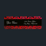 ÉTIQUETTE BLACK RED BURGUNDY DAMASK<br><div class="desc">Elégant, classe, unique design d'adresse de retour avec pierres gemmes vibrantes par Bulgan Lumini (c) .Facile à customiser avec votre propre texte comme une étiquette de faveur de mariage, rsvp, enregistrer la date, merci, douches nuptiales, fête d'anniversaire : doux 16, quinceanera, Bat mitzvah, douches fiançailles, nouvelle naissance, graduations de baby...</div>