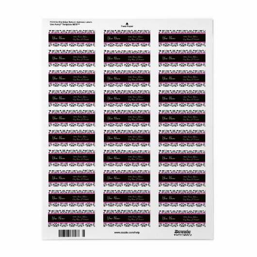 ÉTIQUETTE BLACK ROSE BLANC DOMMASK (Feuille entière)