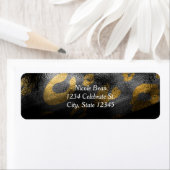 Étiquette Black Shadows & Empreinte de léopard Party Invitat (En situation)