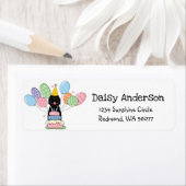 Étiquette Black Sheepadoodé Anniversaire Date de retour Adre (En situation)