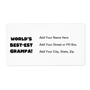Étiquette Black Text Les meilleurs t-shirts Grampa du monde