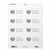 Étiquette Black Text Meilleurs T-shirts et cadeaux Lolo (Feuille entière)