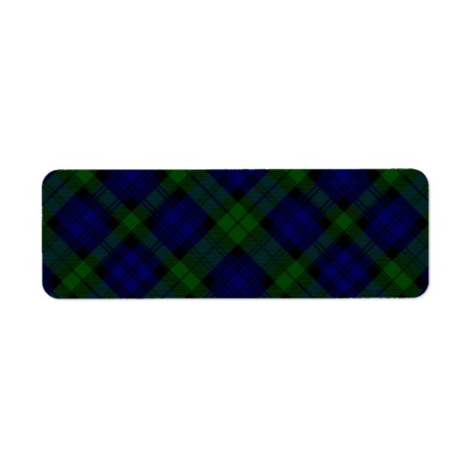 Étiquette Black Watch Tartan bleu vert Plaid (Devant)