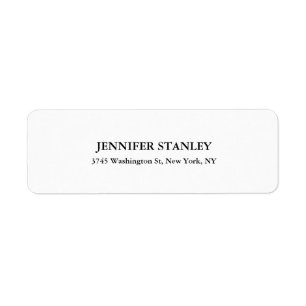 Étiquette Black & White Classic Look Professionnel Personnel