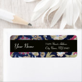 ÉTIQUETTE BLACK WHITE GREEN CLASSIQUE FLEURS ORIENTALES DAMA (En situation)