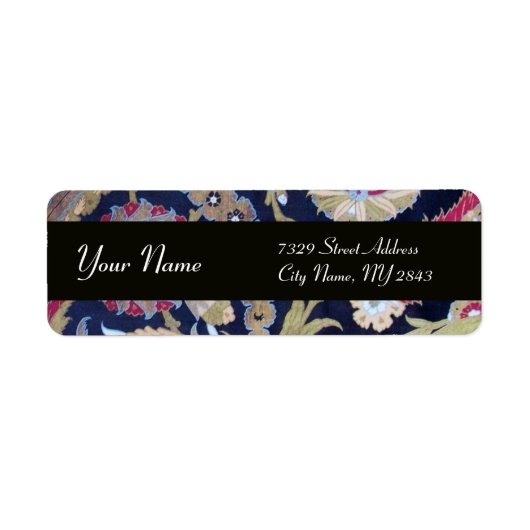 ÉTIQUETTE BLACK WHITE GREEN CLASSIQUE FLEURS ORIENTALES DAMA (Devant)