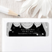 Étiquette Black & White HOLLYWOOD rideaux Invitation (En situation)