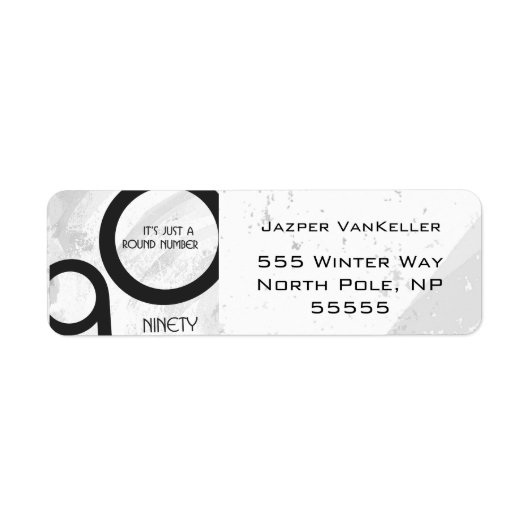 Étiquette Blanc 90 Décennie Anniversaire (Devant)
