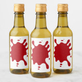 Étiquette blanc à éclaboussure rouge tomate pour m (Bouteilles)