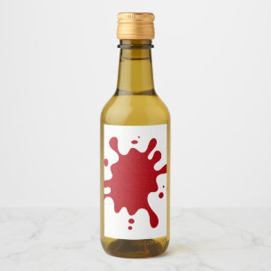 Étiquette blanc à éclaboussure rouge tomate pour m