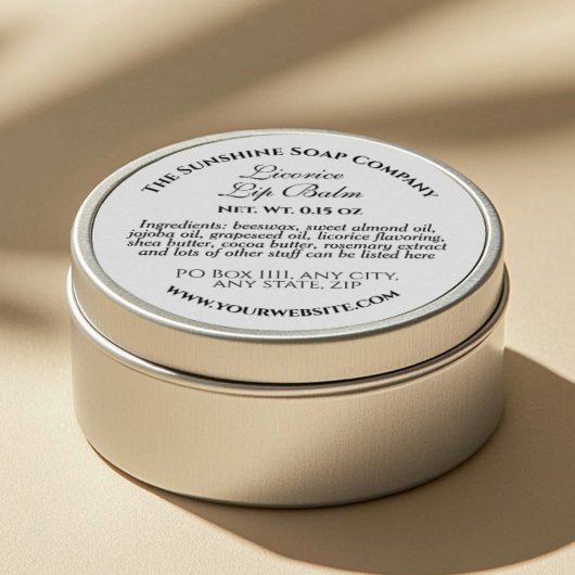 Étiquette blanc à lèvres