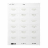 Étiquette Blanc | Adresse de mariage simple (Feuille entière)