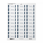 Étiquette Blanc & Bleu Petite entreprise Texte et logo perso (Feuille entière)