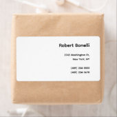 Étiquette Blanc clair minimaliste moderne (En situation)