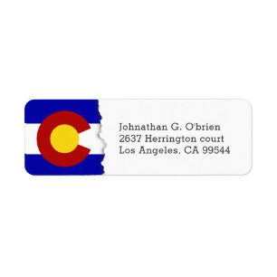 Étiquette Blanc de drapeau d'état du Colorado personnalisé