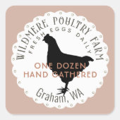 Étiquette blanc de la ferme de saint-Jacques d'oeu (Devant)